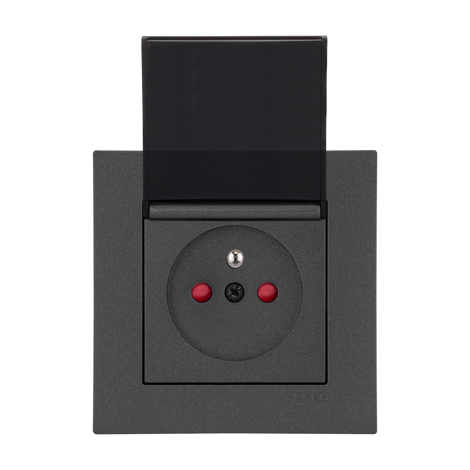 KARELL ANTRASİT Kapaklı Çocuk Korumalı UPS Topraklı Priz