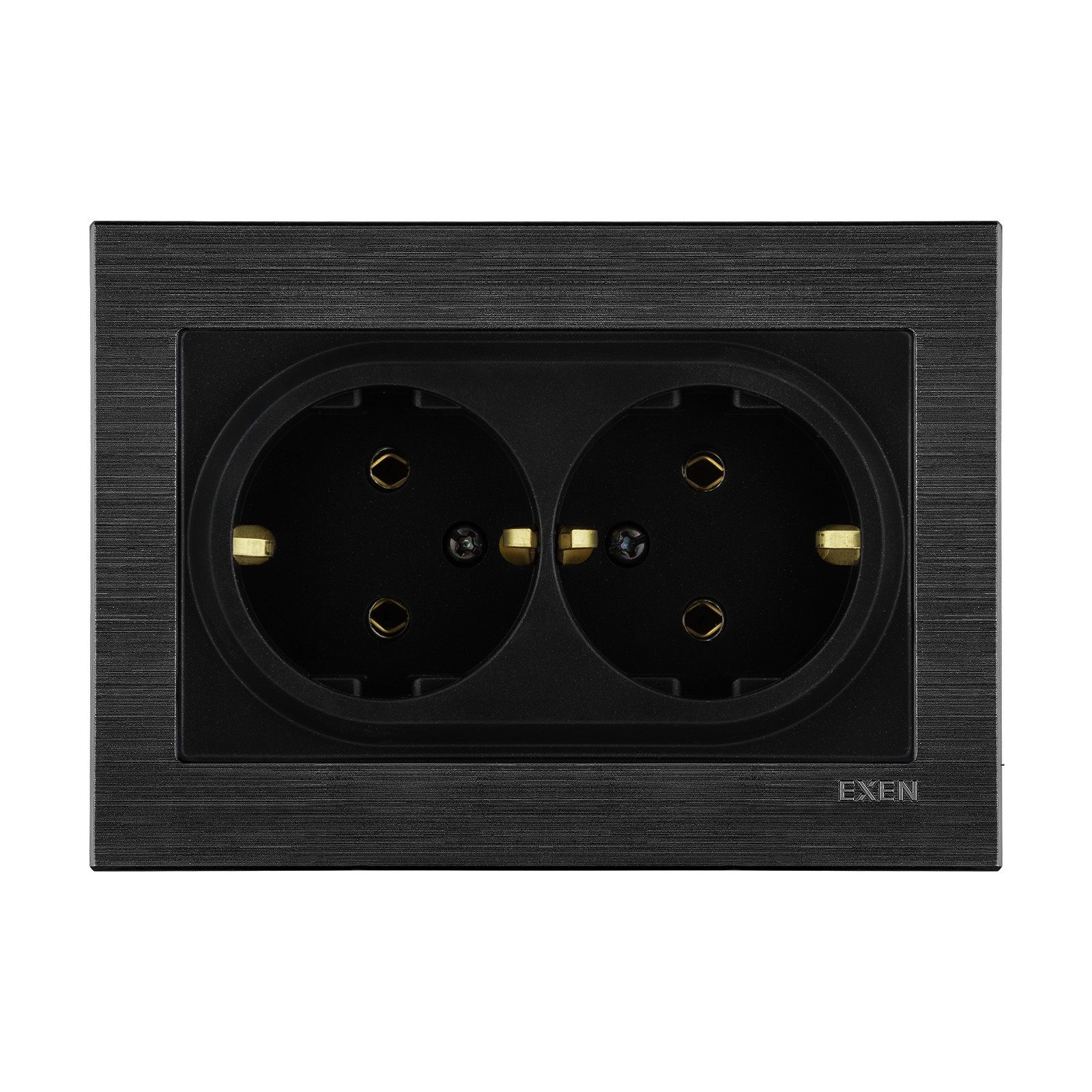 COMFORT SPACE BLACK - METALİK SİYAH İkili Topraklı Priz