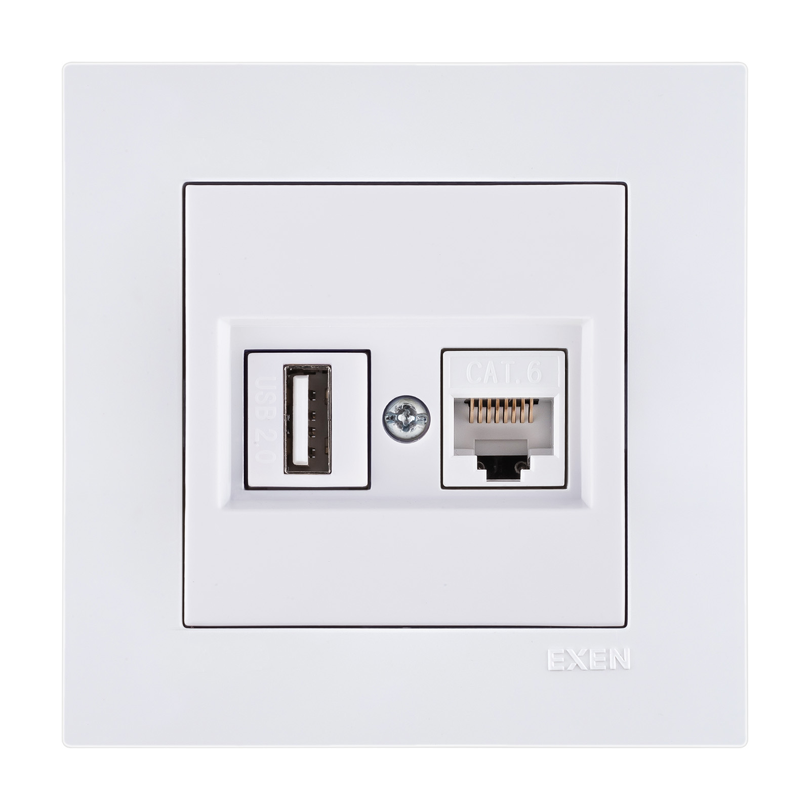 KARELL BEYAZ DATA+USB Prizi Jaklı (Şarj Edemez)
