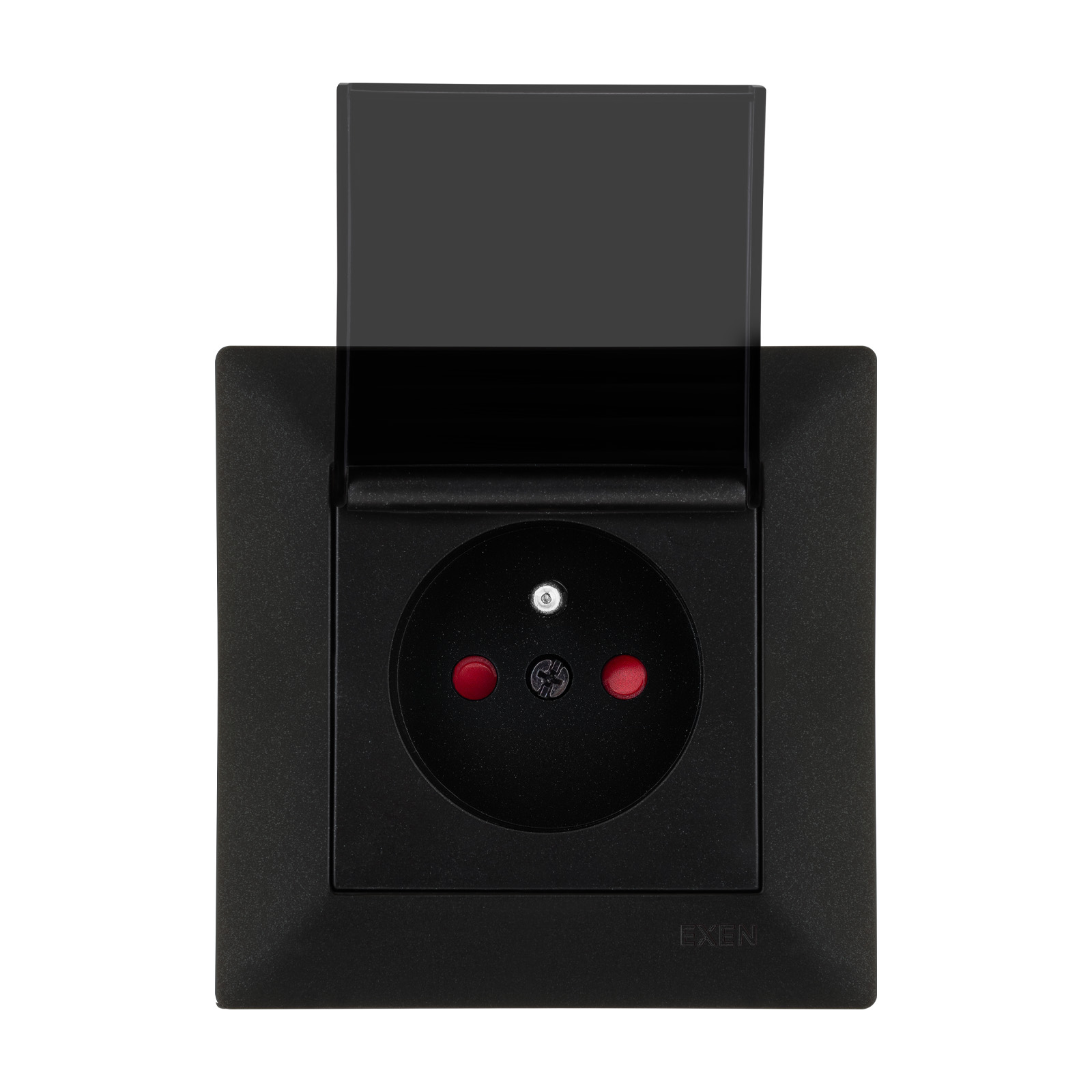 ODAK METALİK SİYAH Kapaklı Çocuk Korumalı UPS Topraklı Priz