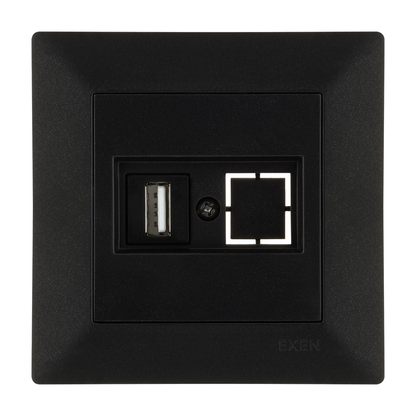 ODAK METALİK SİYAH USB Prizi Jaklı (Şarj edemez)