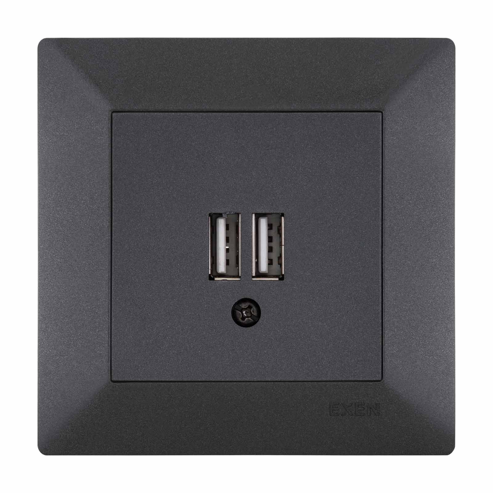 ODAK ANTRASİT 2X USB Şarj Prizi