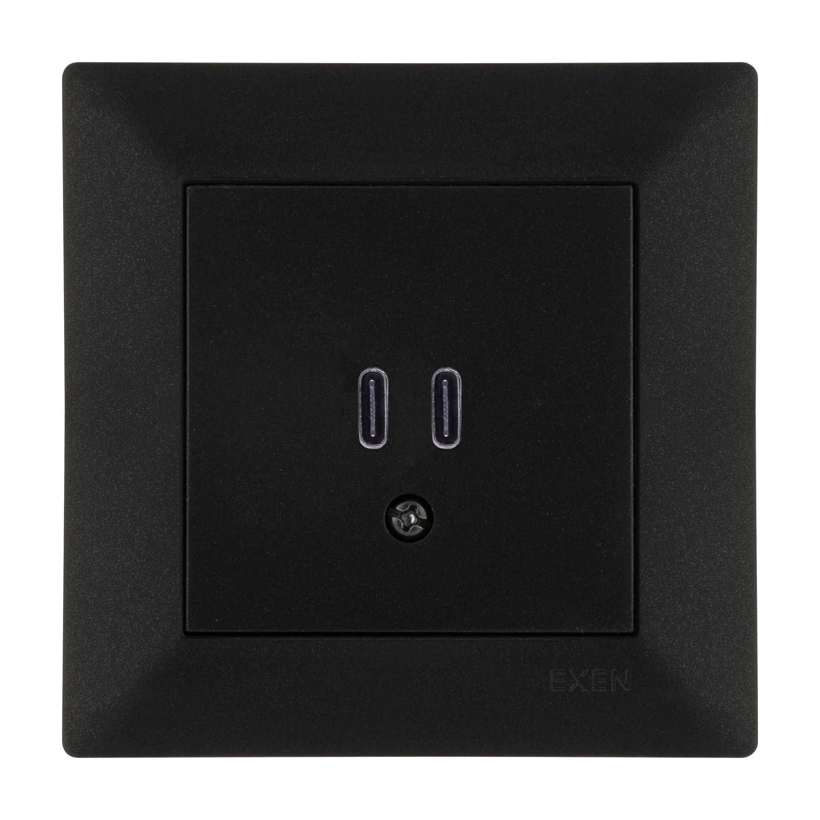 ODAK METALİK SİYAH 2X USB Şarj Prizi Type-C