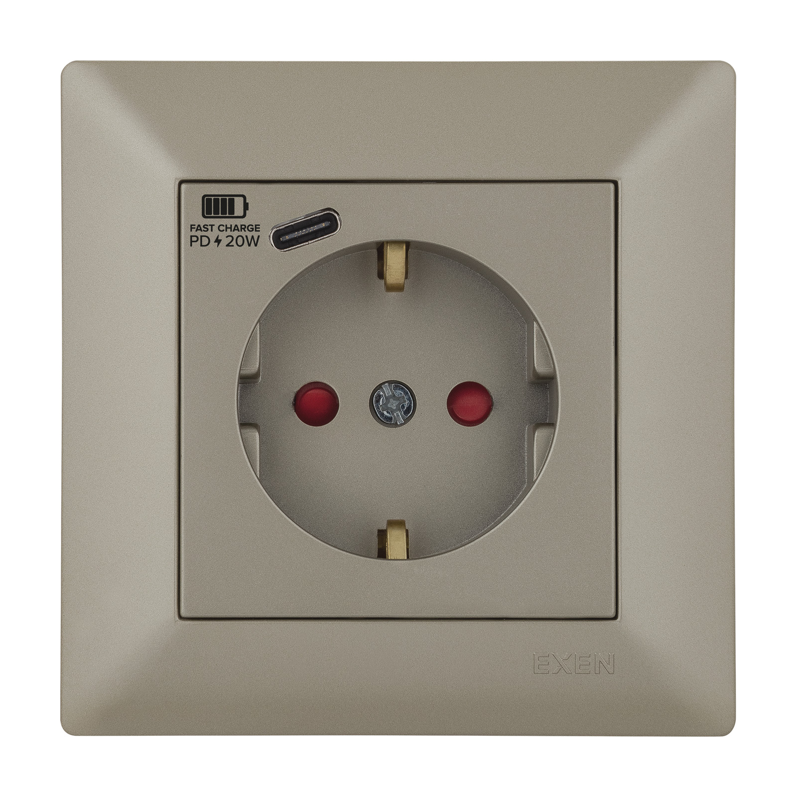 ODAK TİTANYUM Topraklı Priz + Type-C