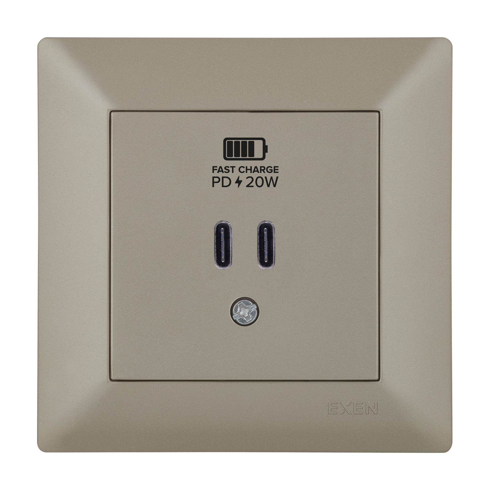 ODAK TİTANYUM 2X USB Şarj Prizi Type-C