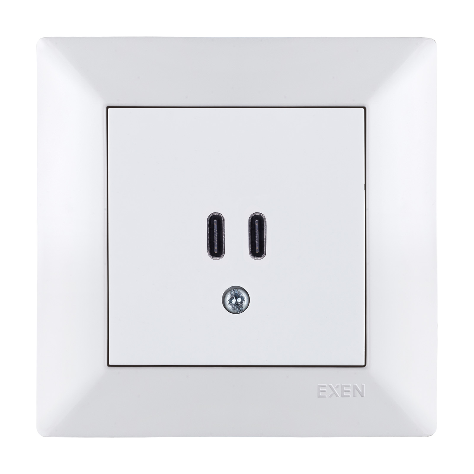 ODAK BEYAZ 2X USB Şarj Prizi Type-C