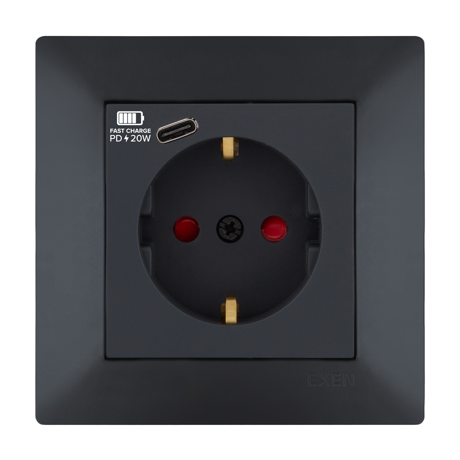 ODAK FÜME Topraklı Priz + Type-C