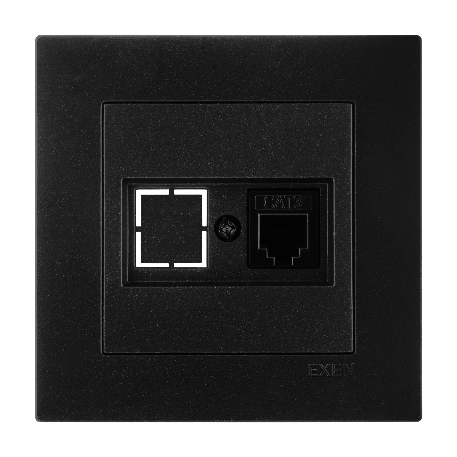 KARELL METALİK SİYAH Nümeris Telefon Prizi (CAT3 Kablosuz)