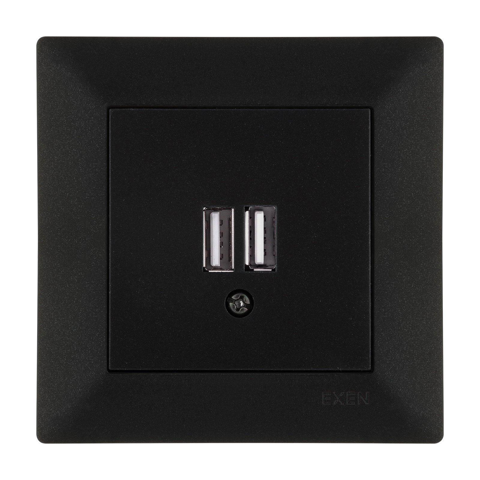 ODAK METALİK SİYAH 2X USB Şarj Prizi