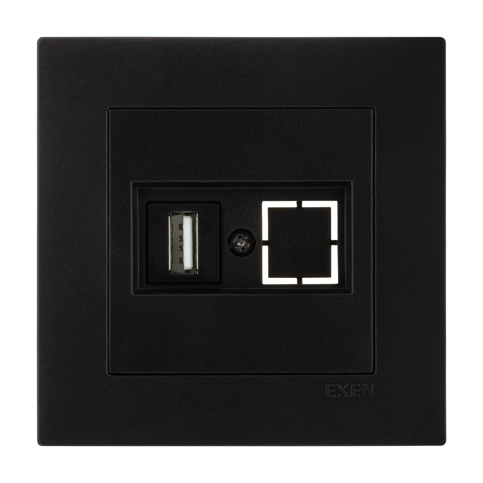 KARELL METALİK SİYAH USB Prizi Jaklı (Şarj edemez)
