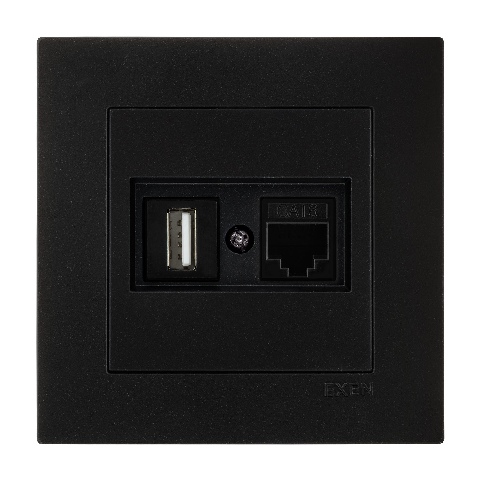KARELL METALİK SİYAH DATA+USB Prizi Jaklı (Şarj Edemez)
