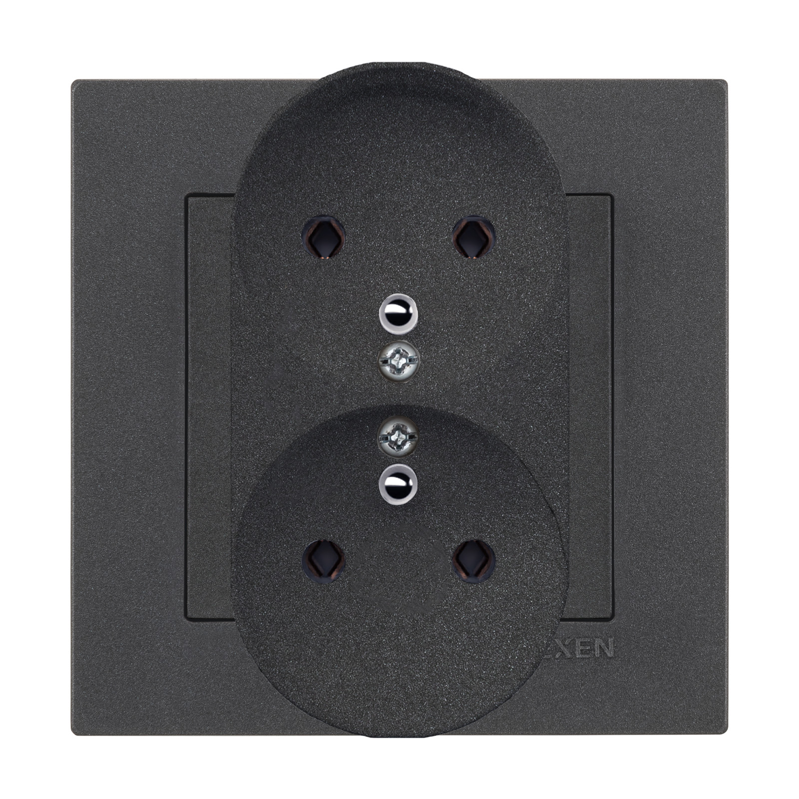 KARELL ANTRASİT İkili UPS Topraklı Priz (Tekli Çerçeve)