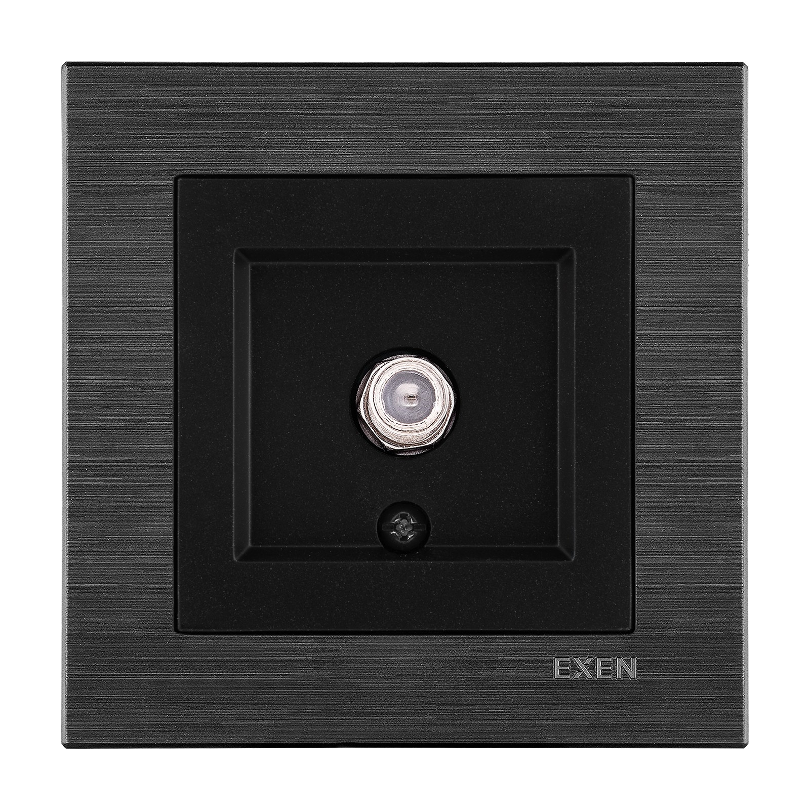 COMFORT SPACE BLACK - METALİK SİYAH Uydu Prizi (F Konnektör)