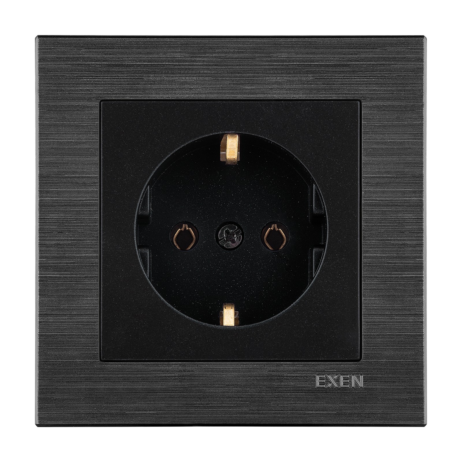 COMFORT SPACE BLACK - METALİK SİYAH Topraklı Priz