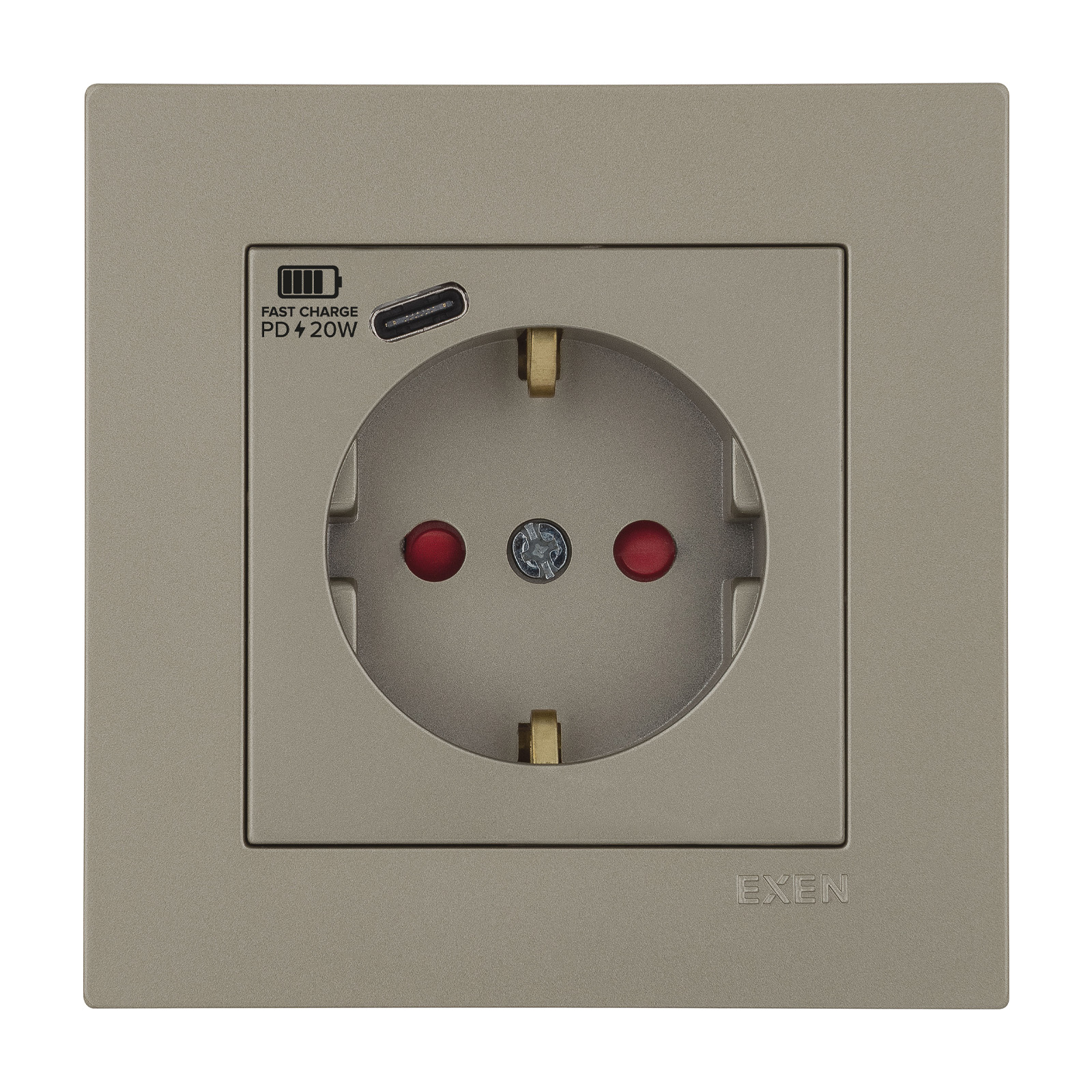 KARELL TİTANYUM Topraklı Priz + Type-C