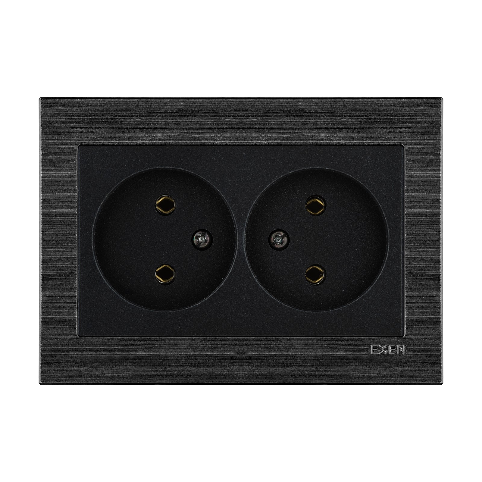COMFORT SPACE BLACK - METALİK SİYAH İkili Priz