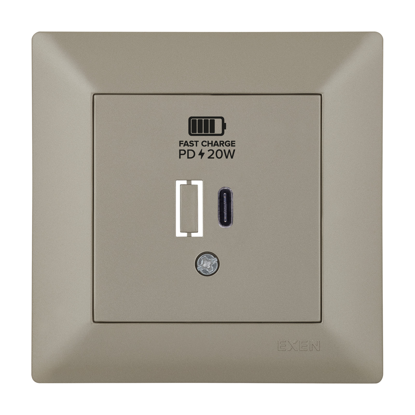 ODAK TİTANYUM USB Şarj Prizi Type-C 