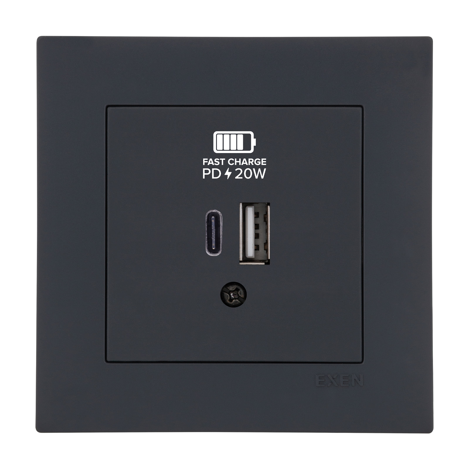 KARELL FÜME 2X USB Şarj Prizi Type-C + Type-A