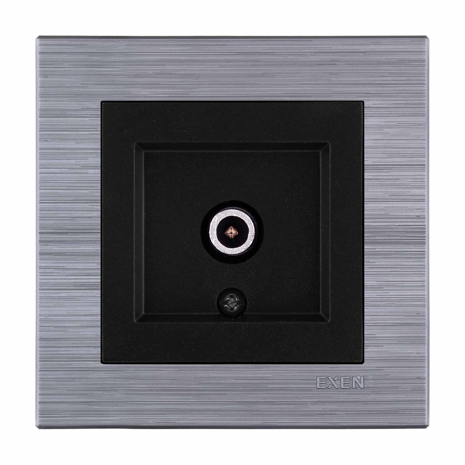 COMFORT IRON - METALİK SİYAH TV Priz Ekranlı Sonlu
