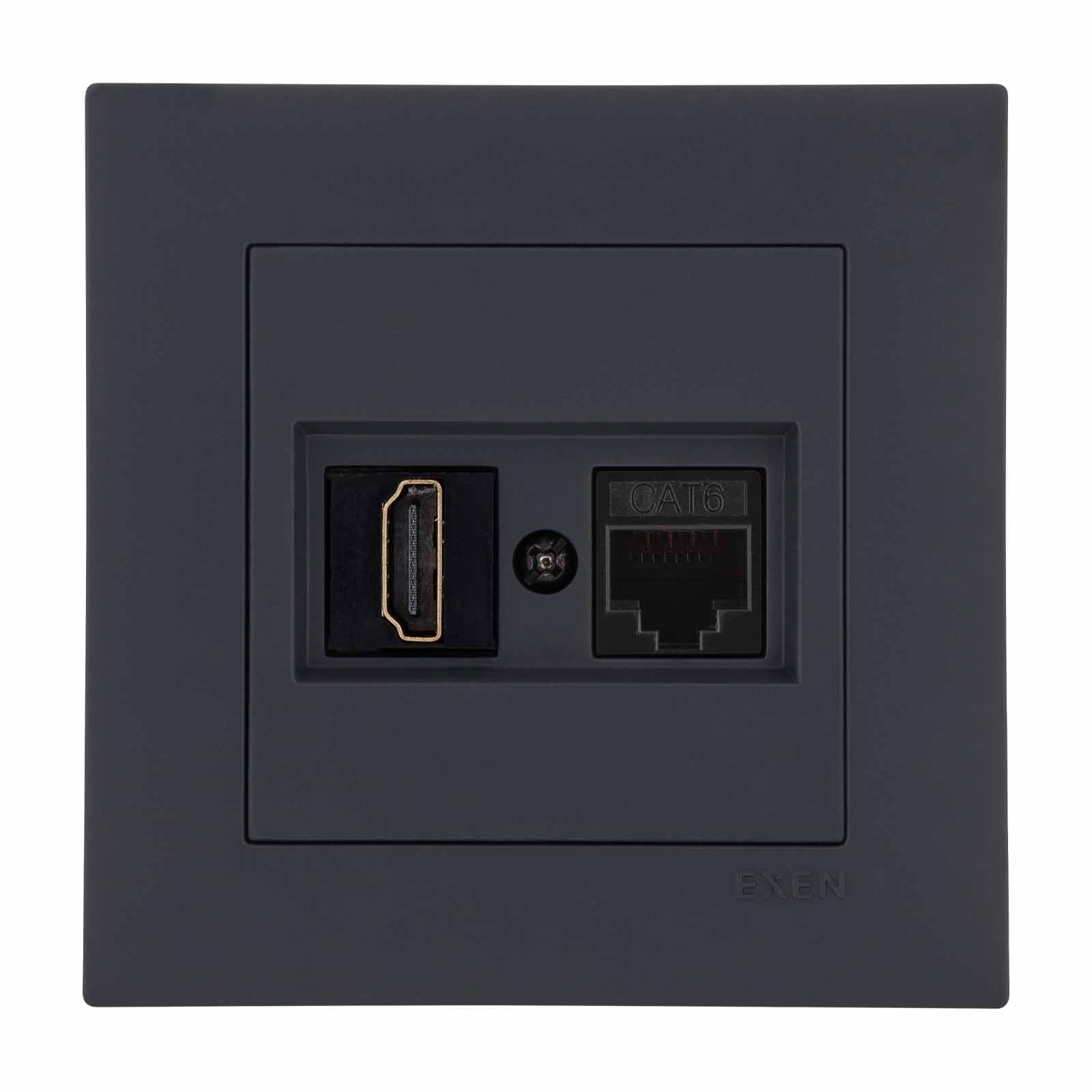 KARELL FÜME HDMI+DATA Priz Jaklı