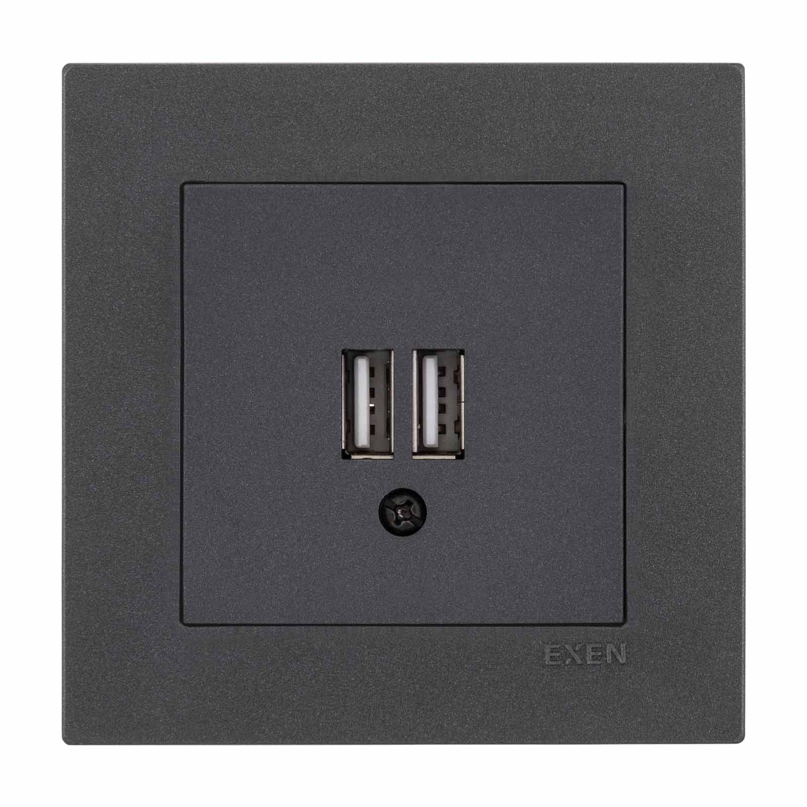 KARELL ANTRASİT 2X USB Şarj Prizi Type-A