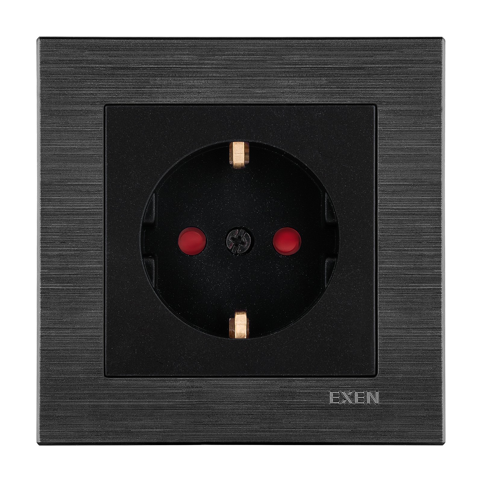 COMFORT SPACE BLACK - METALİK SİYAH Çocuk Korumalı Topraklı Priz
